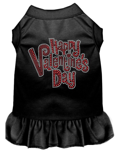 Happy Valentines Day Rhinestone Dress Black 4X