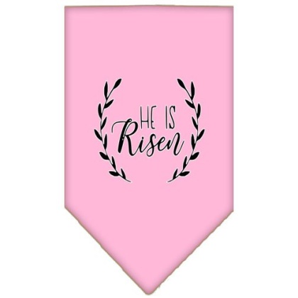 He Is Risen Screen Print Bandana Light Pink Large