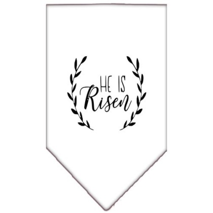 He Is Risen Screen Print Bandana White Large