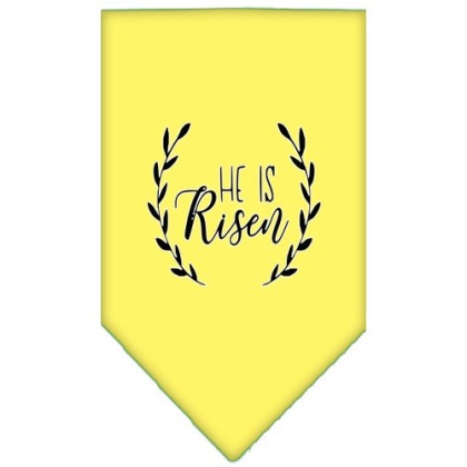 He Is Risen Screen Print Bandana Yellow Large