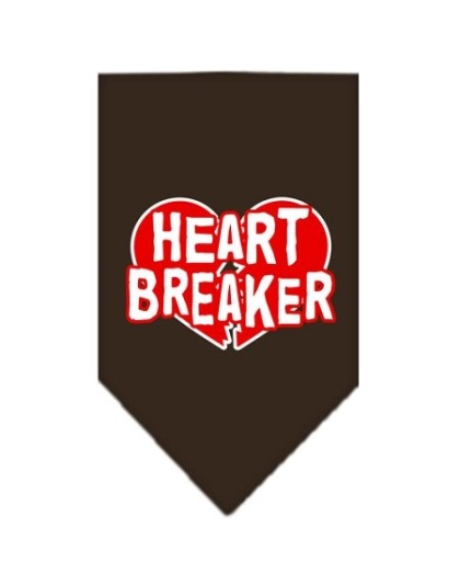 Heart Breaker Screen Print Bandana Cocoa Large