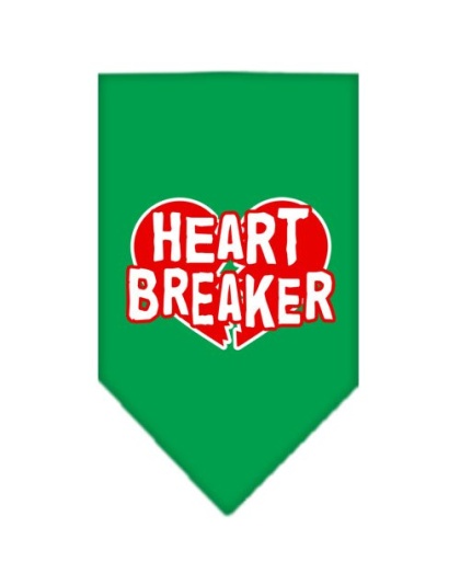 Heart Breaker Screen Print Bandana Emerald Green Large