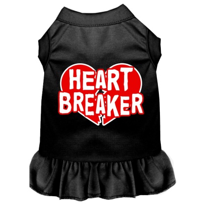 Heart Breaker Screen Print Dress Black 4X (22)