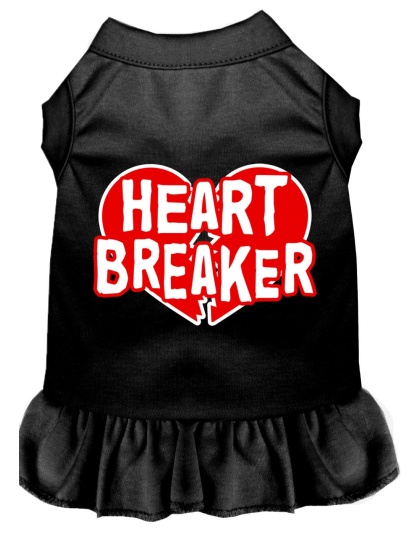 Heart Breaker Screen Print Dress Black 4X (22)