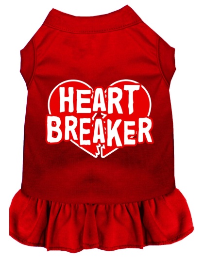 Heart Breaker Screen Print Dress Red 4X (22)