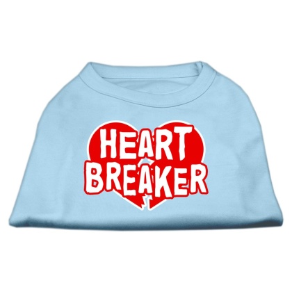 Heart Breaker Screen Print Shirt Baby Blue Lg