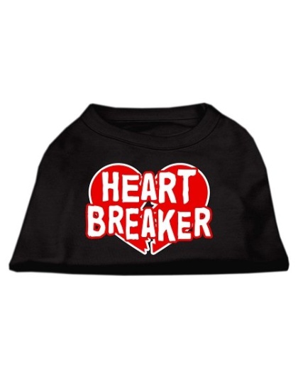 Heart Breaker Screen Print Shirt Black Lg