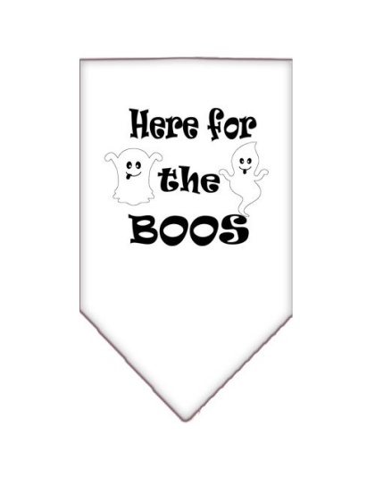 Here for the Boos Screen Print Bandana White Large