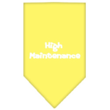 High Maintenance Screen Print Bandana Yellow Large