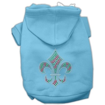 Holiday Fleur de lis Hoodies Baby Blue L