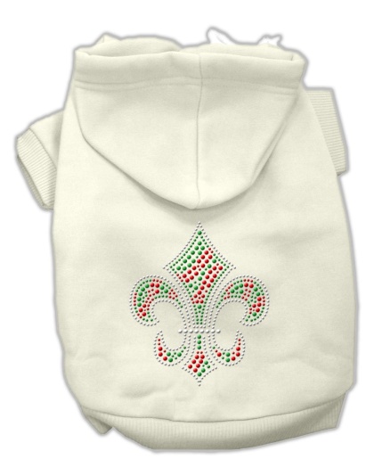 Holiday Fleur de lis Hoodies Cream L