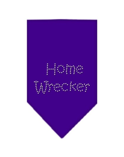 Home Wrecker Rhinestone Bandana Purple Large