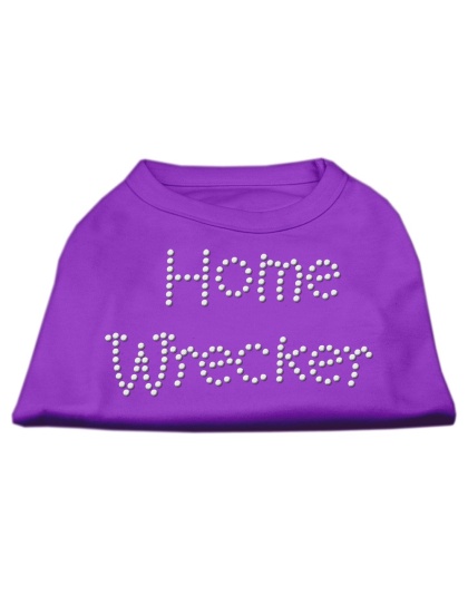 Home Wrecker Rhinestone Shirts Purple L