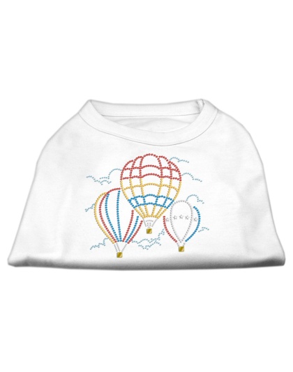 Hot Air Balloon Rhinestone Shirts White L