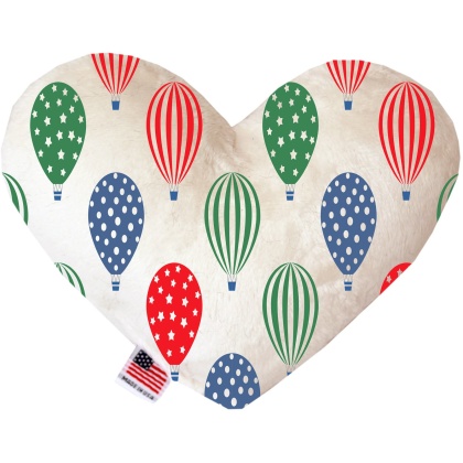 Hot Air Balloons 6 Inch Canvas Heart Dog Toy