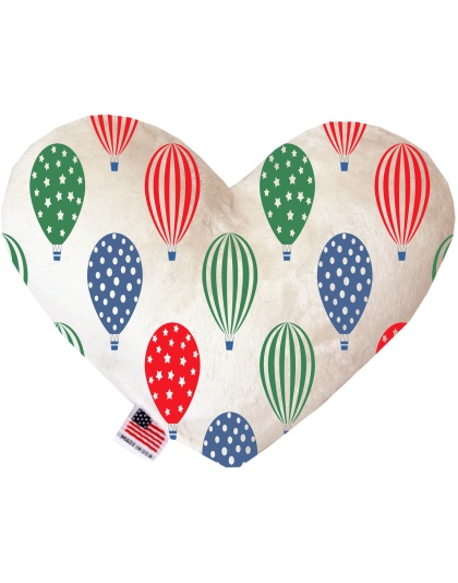 Hot Air Balloons 6 Inch Canvas Heart Dog Toy