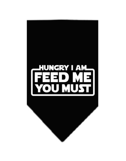 Hungry I Am Screen Print Bandana Black Large