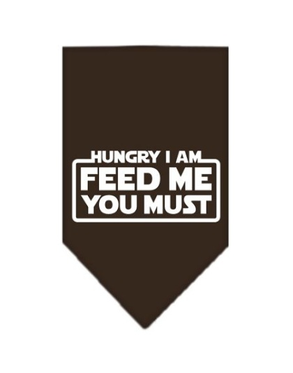 Hungry I Am Screen Print Bandana Cocoa Large