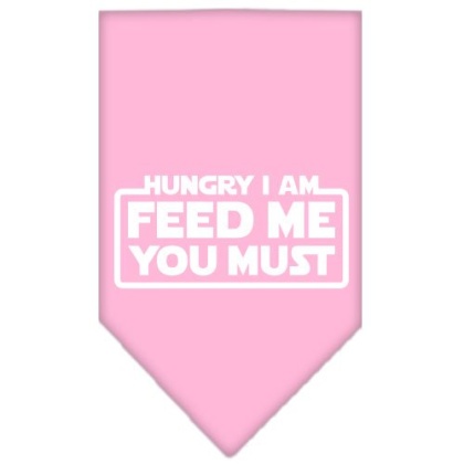 Hungry I Am Screen Print Bandana Light Pink Large