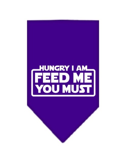 Hungry I Am Screen Print Bandana Purple Large