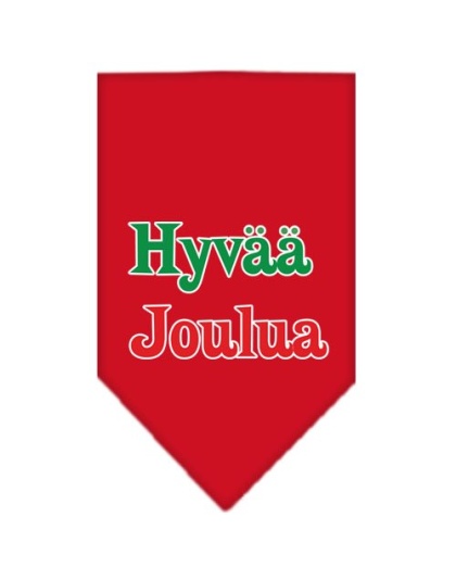 Hyvaa Joulua Screen Print Bandana Red Large