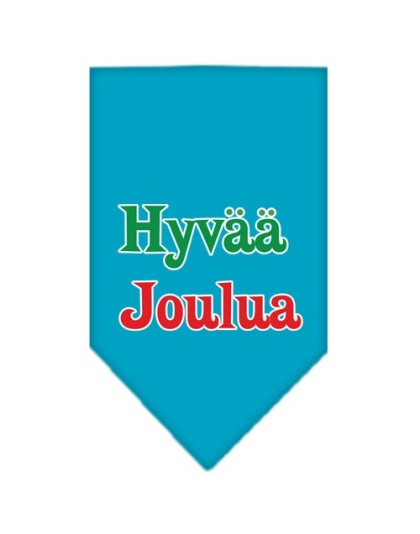 Hyvaa Joulua Screen Print Bandana Turquoise Large