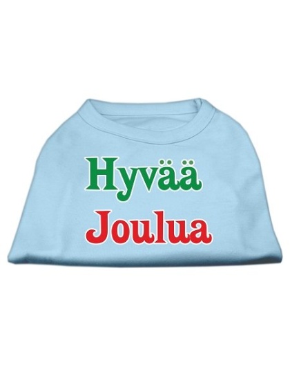 Hyvaa Joulua Screen Print Shirt Baby Blue L