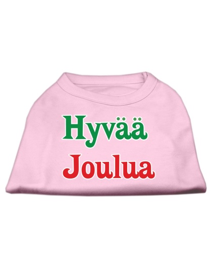 Hyvaa Joulua Screen Print Shirt Light Pink L