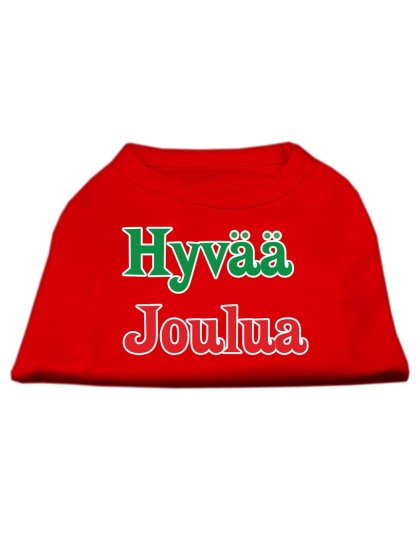 Hyvaa Joulua Screen Print Shirt Red L