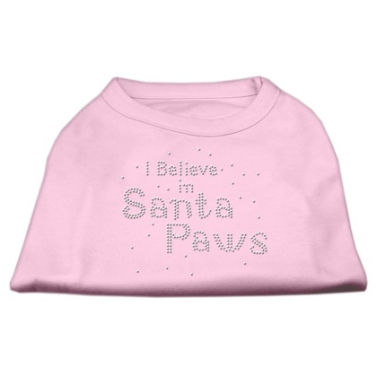 I Believe in Santa Paws Shirt Light Pink L