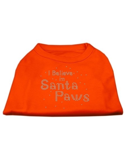 I Believe in Santa Paws Shirt Orange Lg