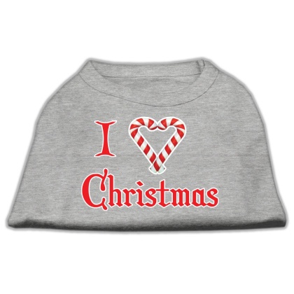 I Heart Christmas Screen Print Shirt Grey Lg