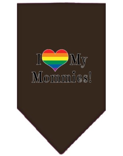 I heart my Mommies Screen Print Bandana Cocoa Large