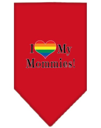 I heart my Mommies Screen Print Bandana Red Large