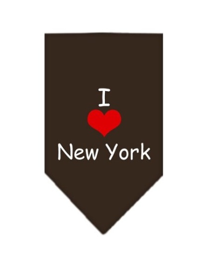 I Heart New York Screen Print Bandana Cocoa Large