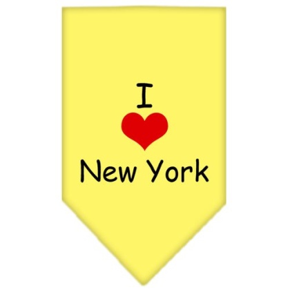 I Heart New York Screen Print Bandana Yellow Large