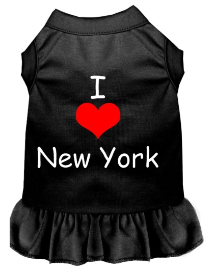 I Heart New York Screen Print Dress Black 4X (22)