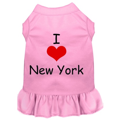 I Heart New York Screen Print Dress Light Pink 4X (22)