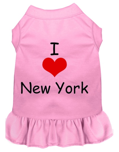 I Heart New York Screen Print Dress Light Pink 4X (22)