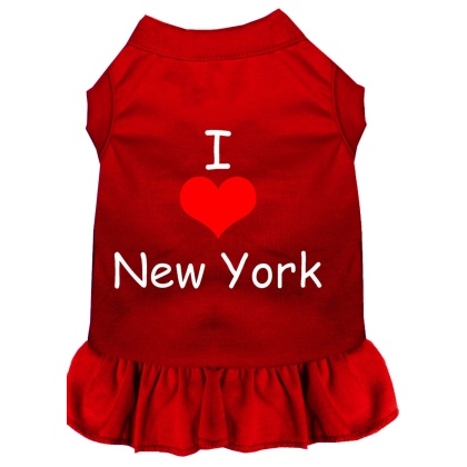 I Heart New York Screen Print Dress Red 4X (22)