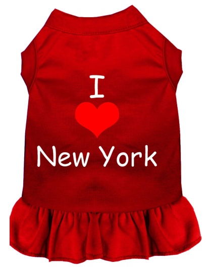 I Heart New York Screen Print Dress Red 4X (22)