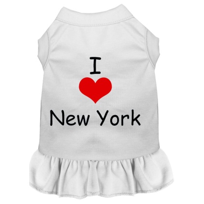 I Heart New York Screen Print Dress White 4X (22)