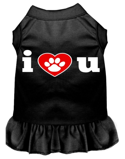 I Heart You Screen Print Dress Black 4X (22)