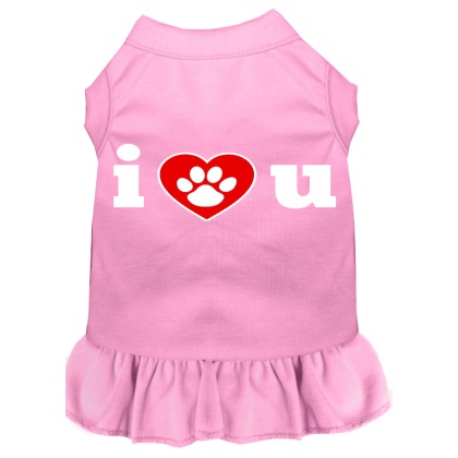 I Heart You Screen Print Dress Light Pink 4X (22)