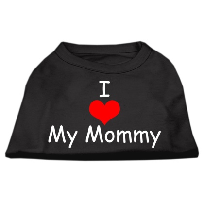 I Love My Mommy Screen Print Shirts Black Lg