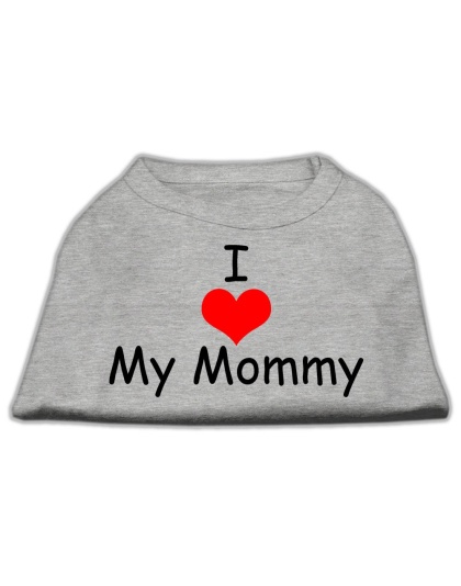 I Love My Mommy Screen Print Shirts Grey Lg