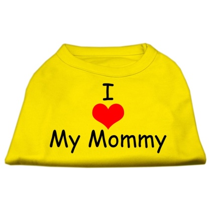 I Love My Mommy Screen Print Shirts Yellow Lg