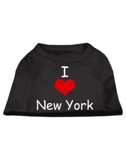 I Love New York Screen Print Shirts Black Lg