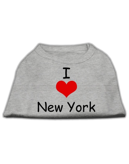 I Love New York Screen Print Shirts Grey Lg