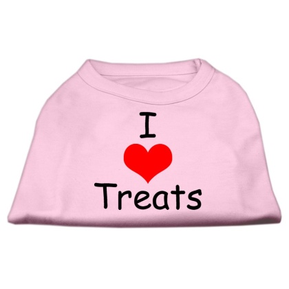 I Love Treats Screen Print Shirts Pink Lg